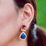 Tanzanite Heart Earring