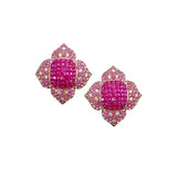 Ruby Lotus Earring