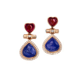 Tanzanite Heart Earring