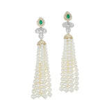 Retro Tassel Emerald Earring