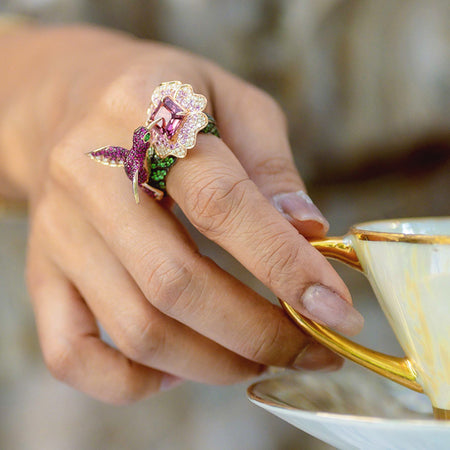 Hummingbird Tourmaline Ring