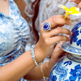 Sapphire Leaves Bangle