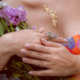 The Paradise Peacock Ring