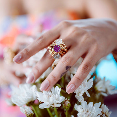 Coloured Coin Ring