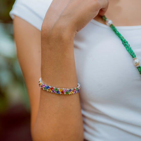 Mix Colour Sapphire Bracelet