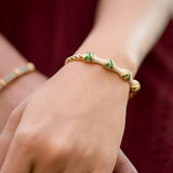 Emerald Cross Bangle