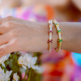 Emerald Cross Bangle