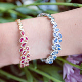 Sapphire Leaves Bangle