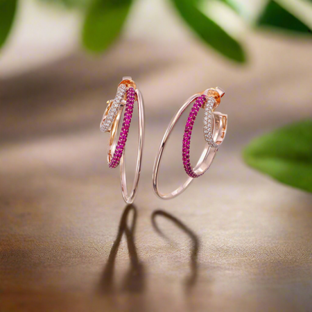 Ruby Multi Hoop earring