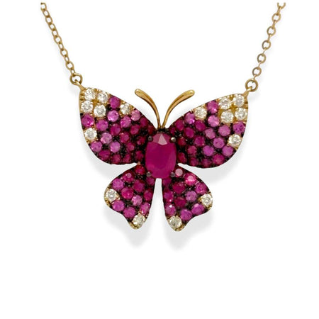 Butterfly Ruby Necklace