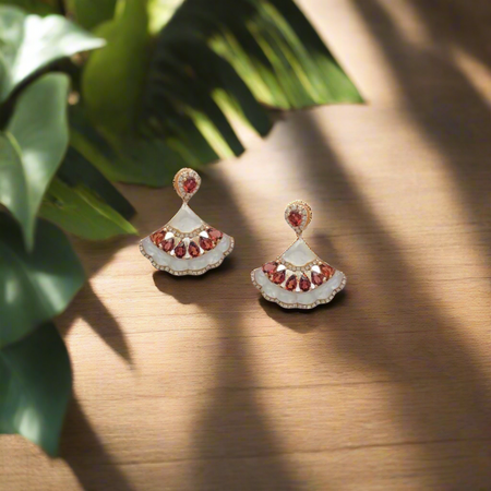 Oriental Garden Baby Fan Earring