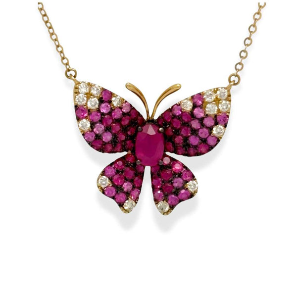 Butterfly Ruby Necklace