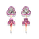 Pink Sapphire Ruby Petal Earring