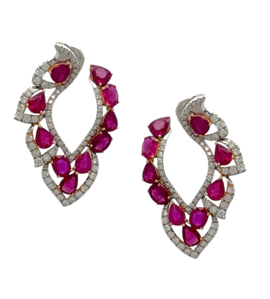 Palace Petal Ruby Earring