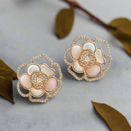 Blushing Rose Earring