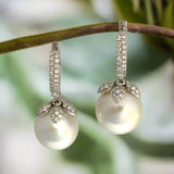 Pearl Diamond Earring