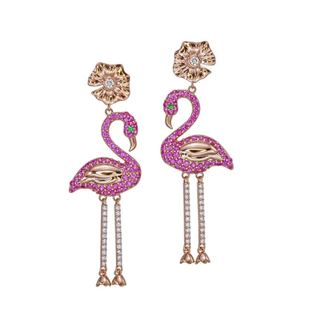 Pink Flamingo Earring