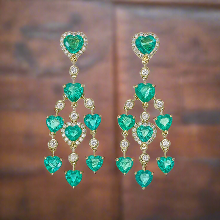 Emerald Heart Chandeliers