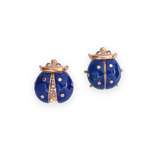 Lady Bug Earring Blue