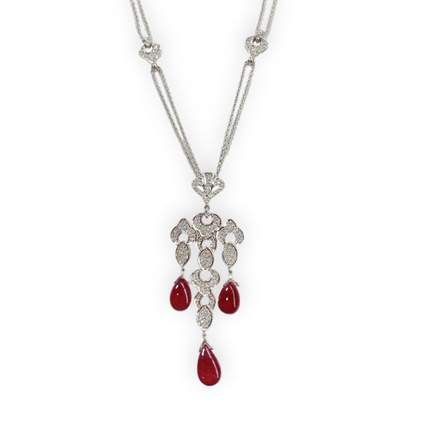 Ruby Drop Necklace