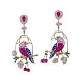 Crimson SunBird Earring