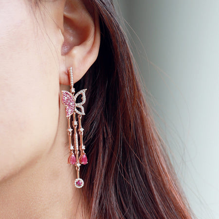Green Twinkle Butterfly Earring