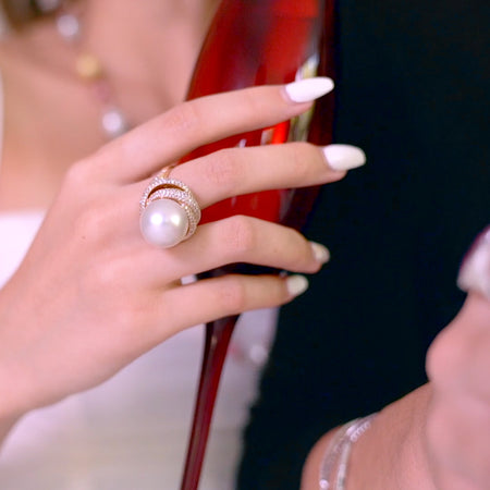 Orbit Pearl Ring