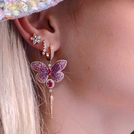 Butterfly Heart Earring