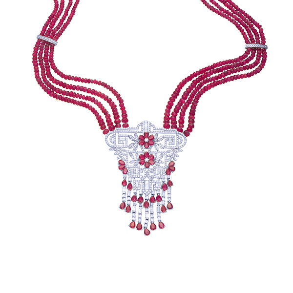 Art Deco Ruby Necklace