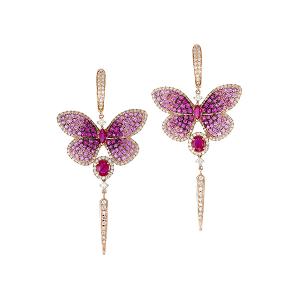 Butterfly Heart Earring