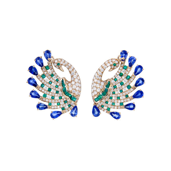 East India Peacock Earring