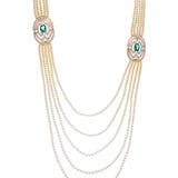Emerald Akoya Pearl Strand Necklace