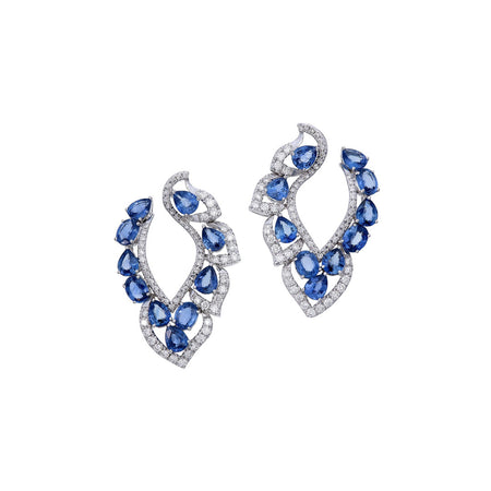 Ikat Blue Earring