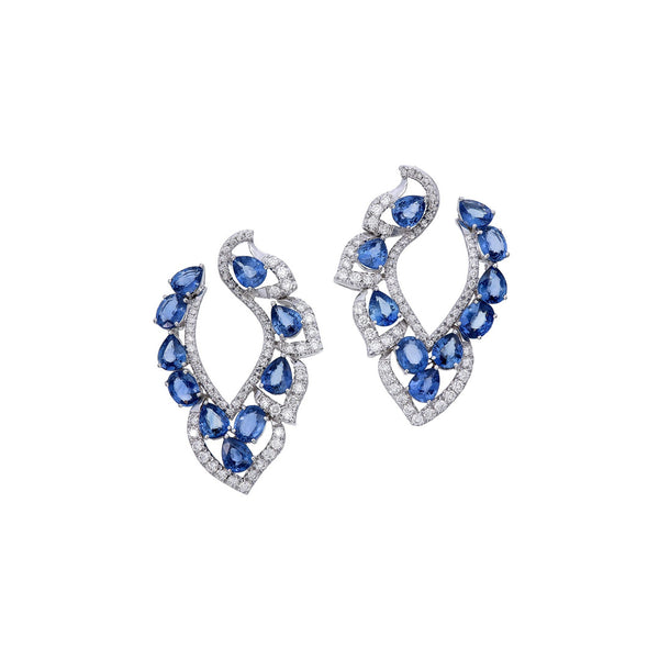 Ikat Blue Earring