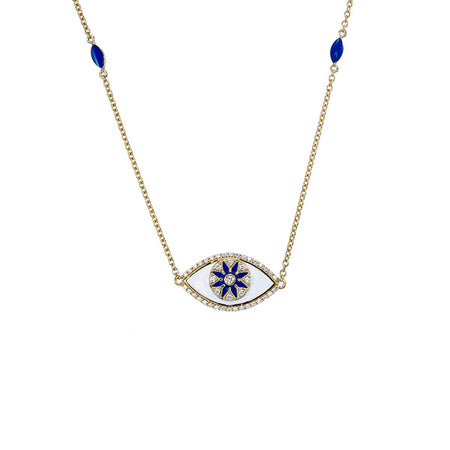 Navy Evil Eye Necklace