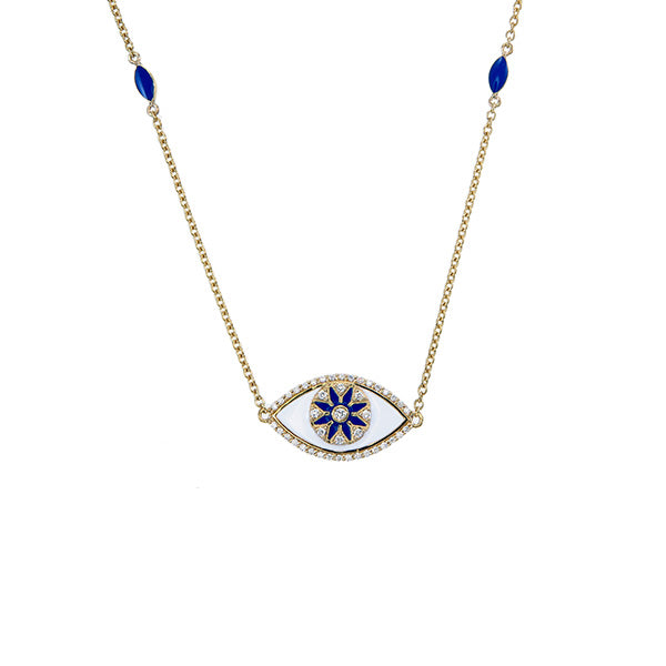 Navy Evil Eye Necklace