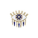 Navy Evil Eye Lash Necklace