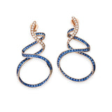 Navy Scribble Earring