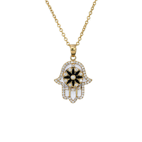 Nero Rumi Hamza Hand Necklace