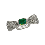 Emerald Bow Ring
