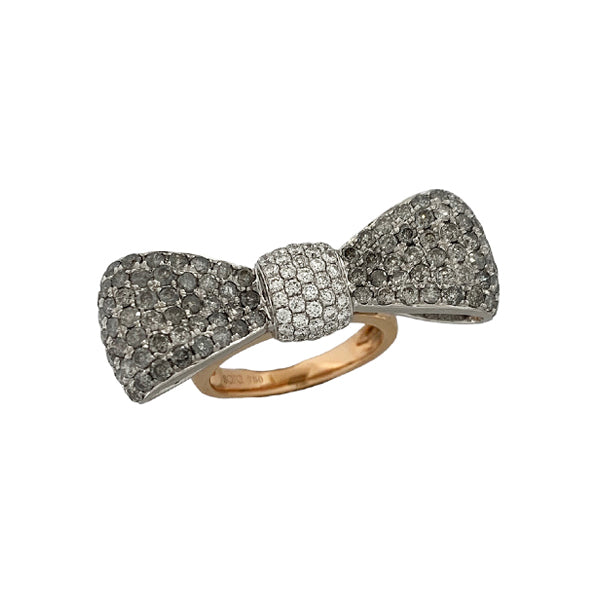 Gray Diamond Bow Ring