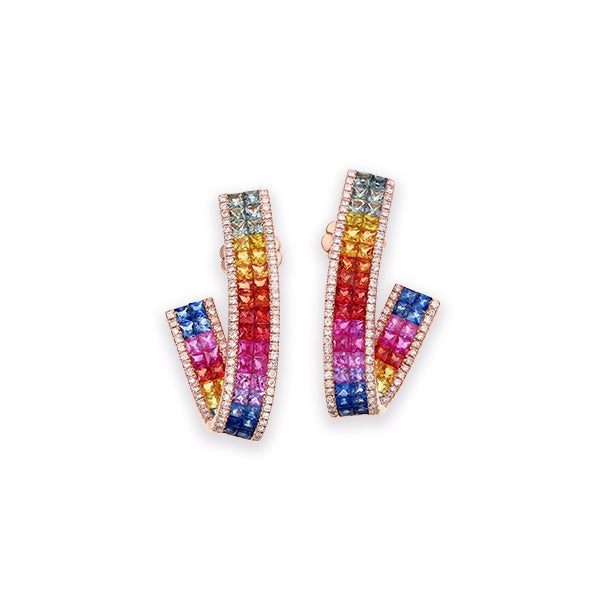 Rainbow Stroke Earring