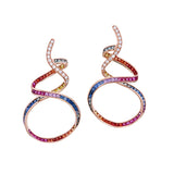 Rainbow Scribble Earring
