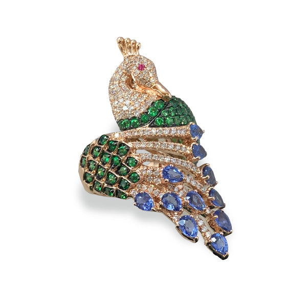 The Paradise Peacock Ring