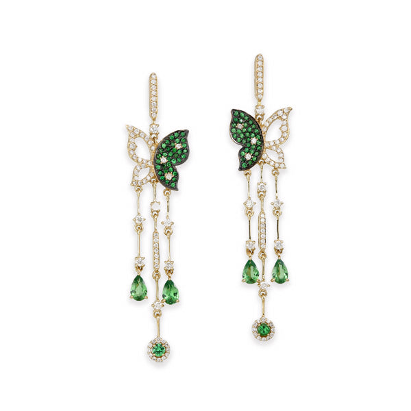 Green Twinkle Butterfly Earring