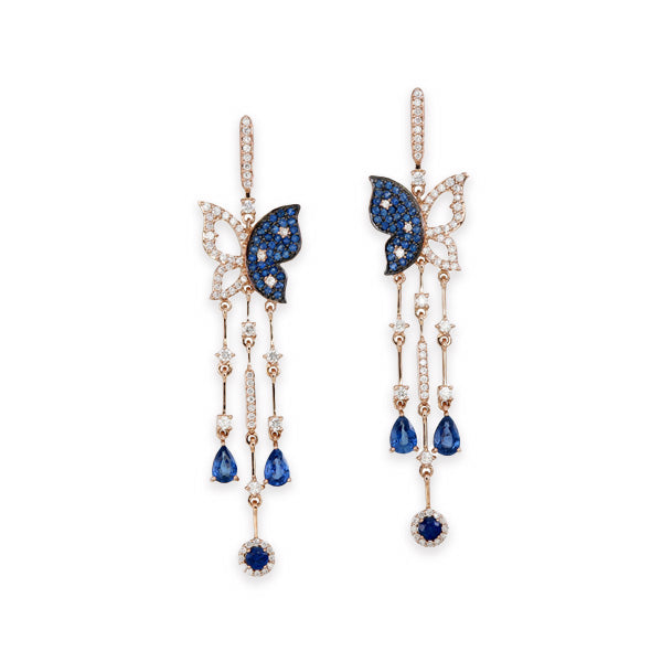 Blue Twinkle Butterfly Earring