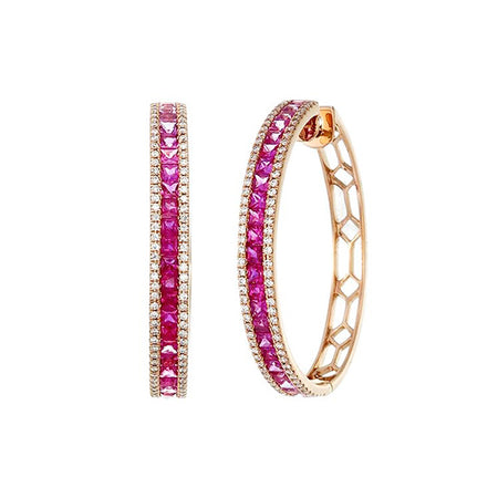 Shades of Pink Hoops