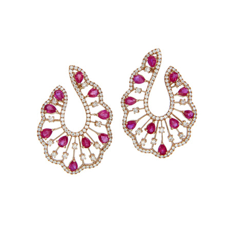 Pink Lace Earring